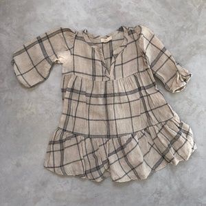Plaid Casual Kids Dress